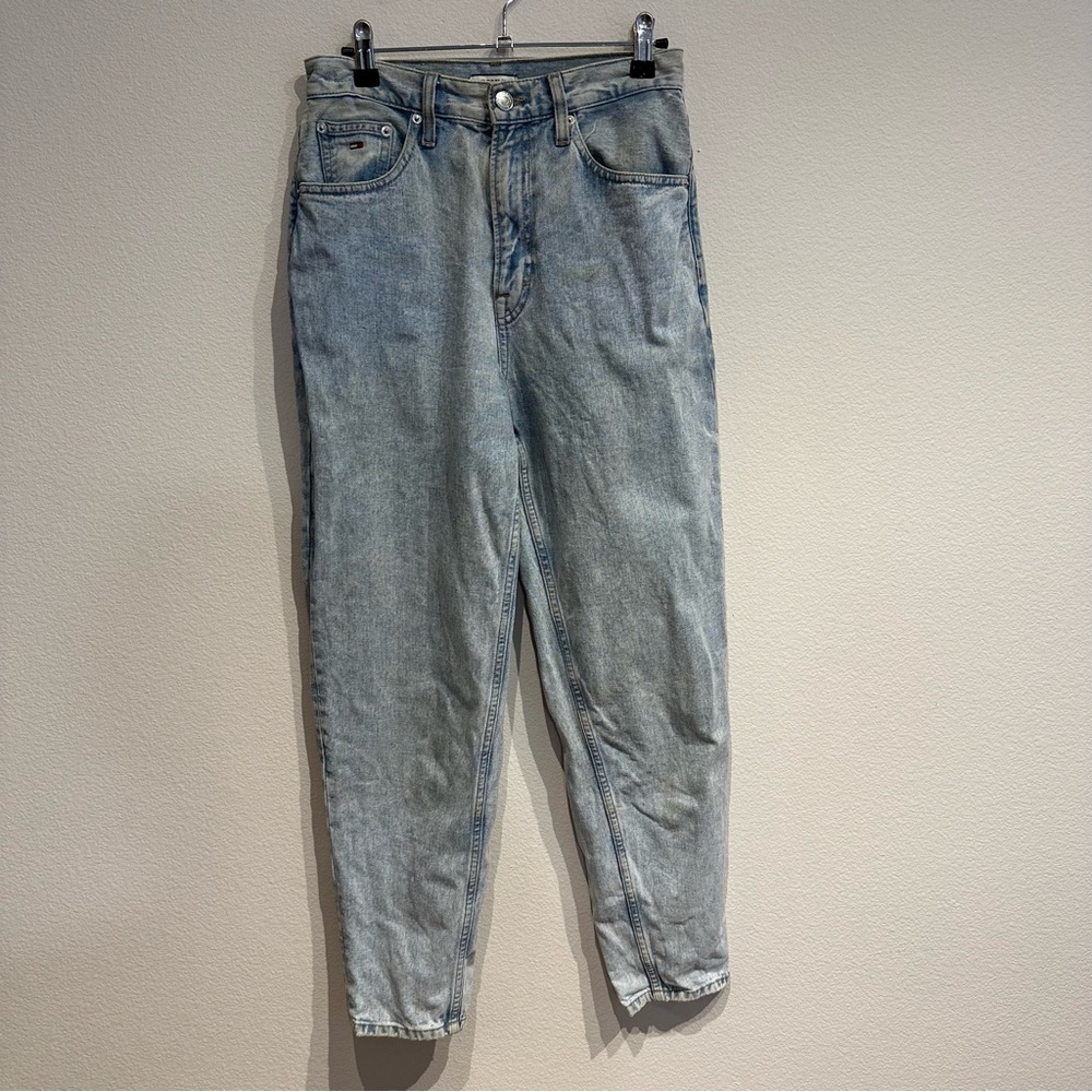 Tommy Hilfiger Vintage Light Wash High Rise Tapered Denim Jeans Size‎ 26